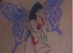 Airbrushed Angel Tattoo
