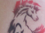 Airbrushed Horse Tattoo
